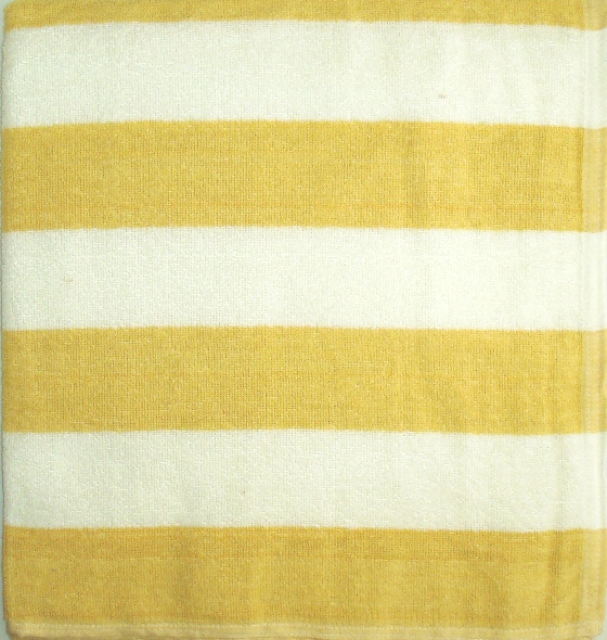 Wholesale Beach Towels - Beach Towels 36x68 CABANA - Yellow/White Stripes